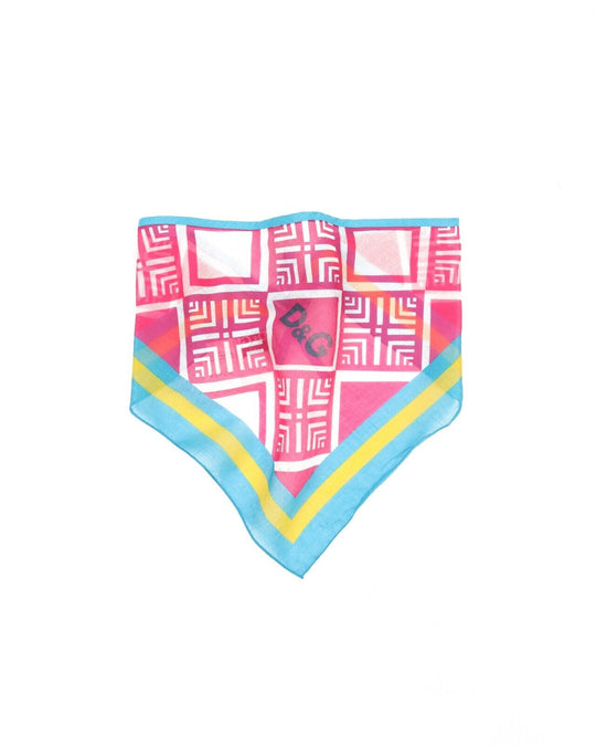 DOLCE & GABBANA Foulards Bandana Multicolor Summer Head Scarf