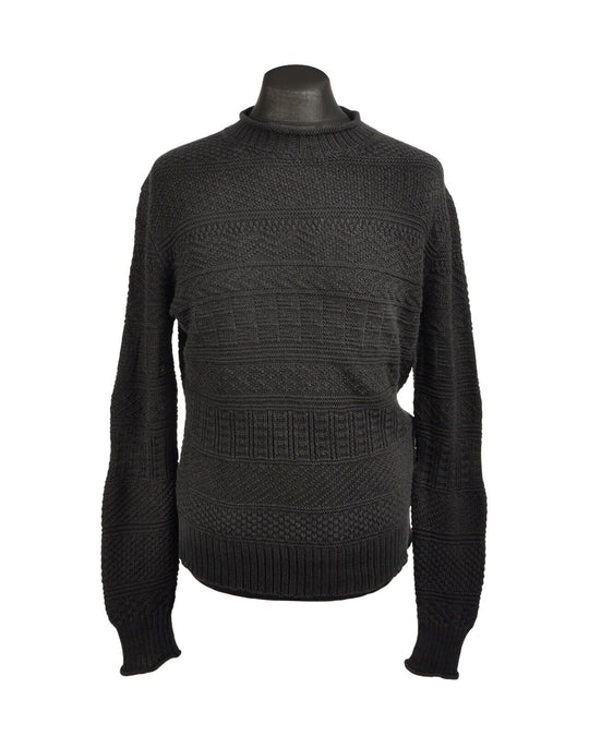 POLO By RALPH LAUREN Jumper Black Linen Silk Cotton Knit Men's Pullover Size M