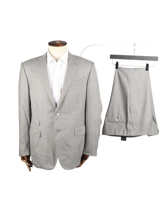 ERMENEGILDO ZEGNA Milano Suit Gray Wool Men's Jacket 54 + Pants Size 52 Recent