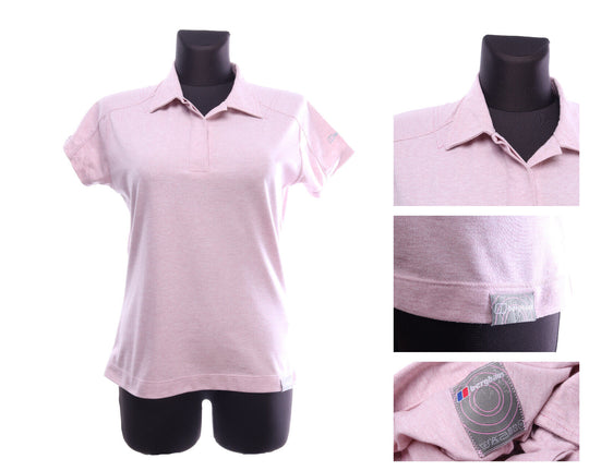 BERGHAUS Light Pink Short Sleeve Polo Shirt Size S