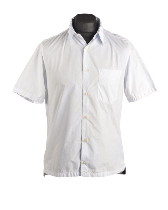 Men's Vintage STONE ISLAND White Short Sleeve Shirt Size L
