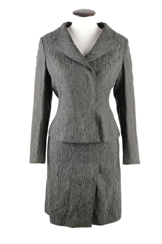 Women's Vintage VERSACE JEANS COUTURE Grey Skirt Suit Size 28 / 42