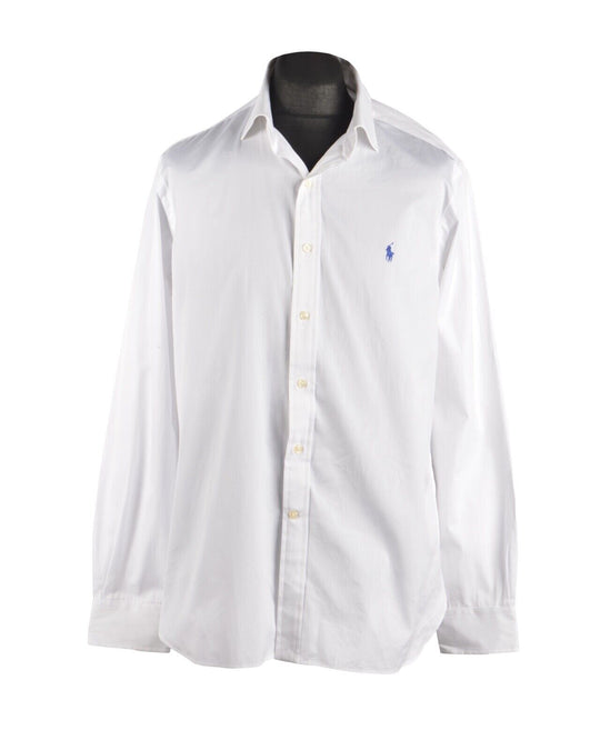 Men's POLO RALPH LAUREN White Cotton Shirt Size 16.5 / 42