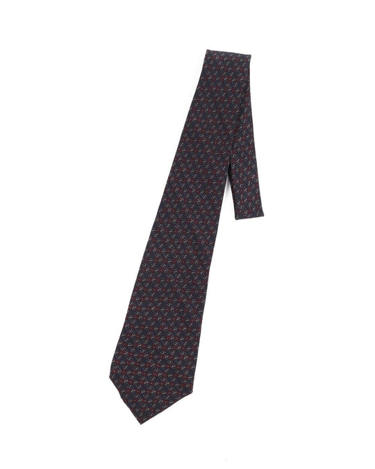 STEFANO RICCI Tie Navy Floral Pattern Silk Men's Woven Necktie
