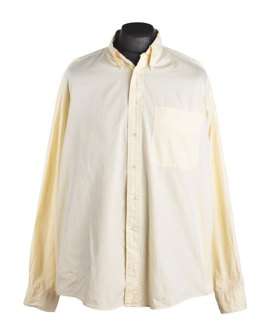 Men's GANT Yellow Cotton LS Pinpoint Oxford Shirt Size XL