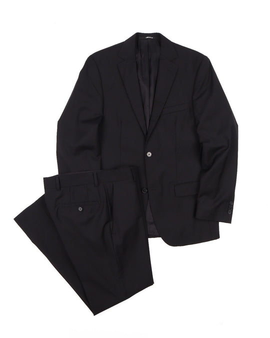 LAGERFELD Suit Black Wool Men's Size 46 IT / 36 US