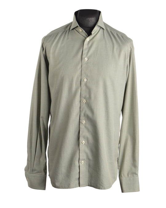 Men's ETON Green Puppytooth  Slim Fit Shirt Size 41 / 16