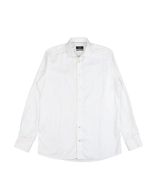 CHRISTIAN DIOR Monsieur Shirt White Tone Striped Cotton Mens Long Sleeve Size 41