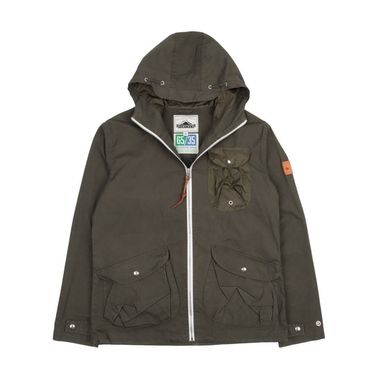 Men's PENFIELD Olive Cotton Blend Casual Field Hooded Jacket Size M