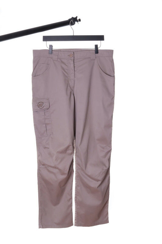 Women's MAMMUT Beige 100% Cotton Outdoor Trekking Pants Trousers Size 42