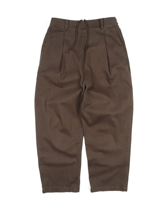 NIKO AND ... Pants Olive Green Cotton Cropped Men's Pleated Trousers Size 3 JP