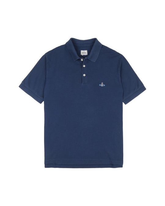VIVIENNE WESTWOOD Polo Shirt Blue Cotton Men's Size L