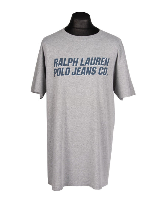 POLO RALPH LAUREN Jeans Co Tee T - Shirt Gray Big Logo Cotton Men's Size L