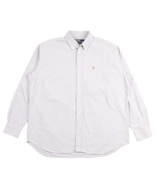 POLO by RALPH LAUREN Yarmouth Shirt Gray Cotton Men's Button Down Size 17