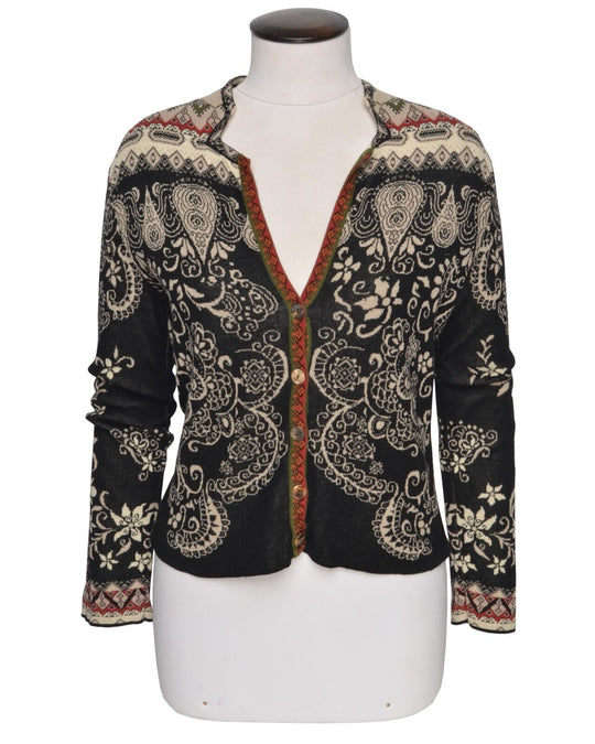 IVKO Cardigan Paisley Women's Knit Sweater Size 40 IT