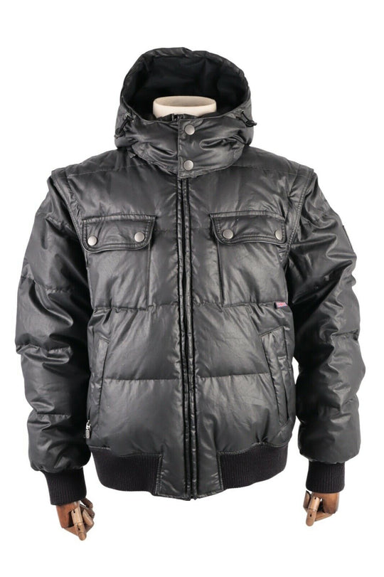 Men's BELSTAFF Black Prince Aviator Navy Down Puffer Transformer Jacket Size XXL