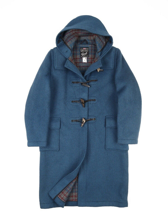 GLOVERALL Duffle Coat Royal Blue Wool Kid's Overcoat Size 15 Years 175cm
