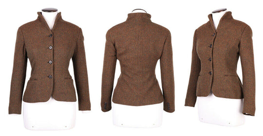 Women's RALPH LAUREN Black Label Brown Cashmere Wool Blazer Jacket Size 2