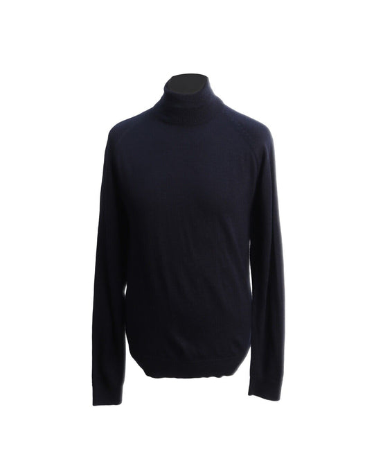 MULBERRY Jumper Turtleneck Navy Blue Merino Wool Men's Size L
