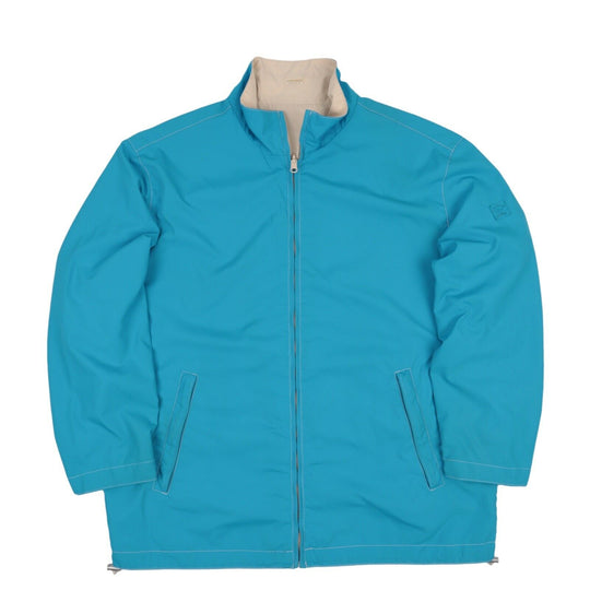 Men's PAUL & SHARK Blue / Beige Nylon Reversible Windbreaker Jacket Size XL