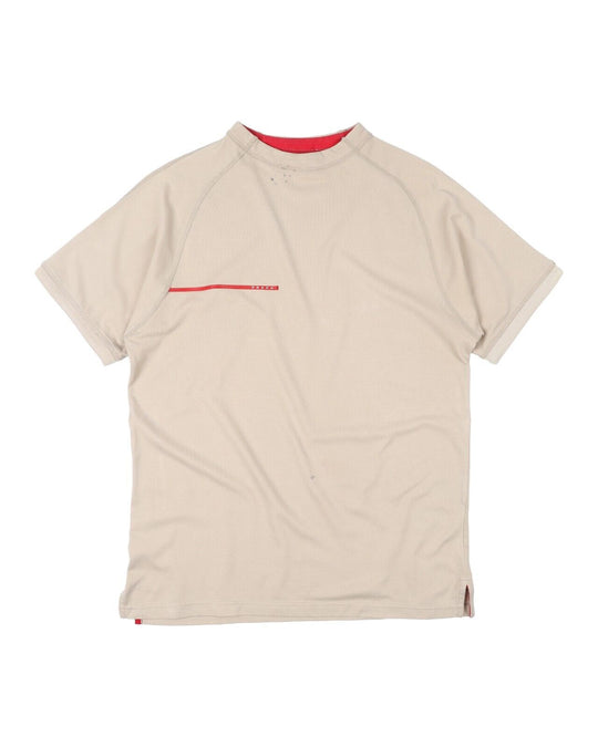 VIntage PRADA Luna Rossa Beige Cotton Logo Men's T-Shirt Size XL