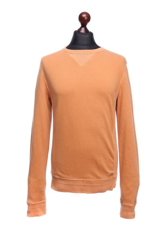 HUGO BOSS ORANGE Cotton Blend Crew Neck LS Wheelo Sweatshirt Jumper Size S