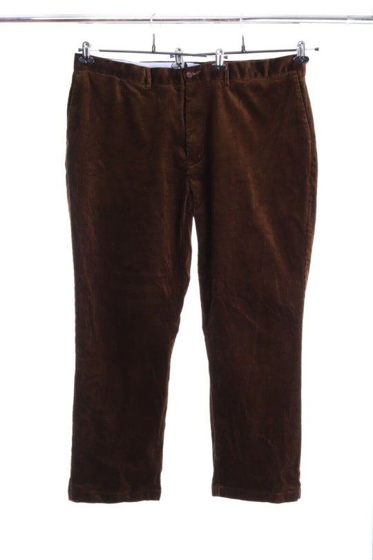 POLO RALPH LAUREN Brown Corduroy Cotton Classic Fit Velvet Pants Size 32 / 46 B