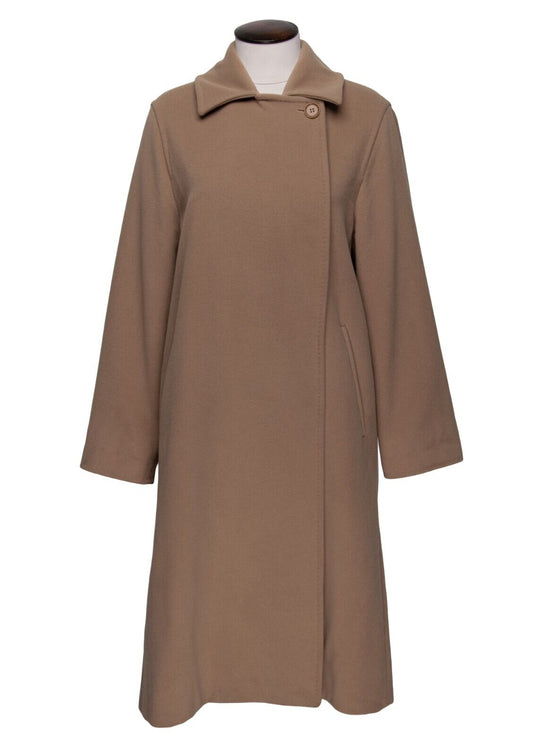 MAX MARA Coat Beige Wool Oversized Womens Overcoat Size 40 IT / 6 US