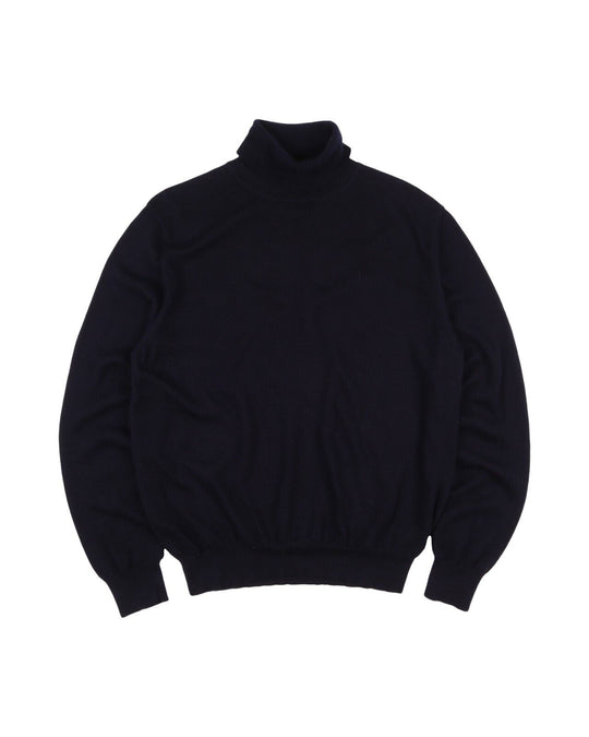 RALPH LAUREN Purple Label Turtle Neck Black Mens Cashmere Pullover Size L