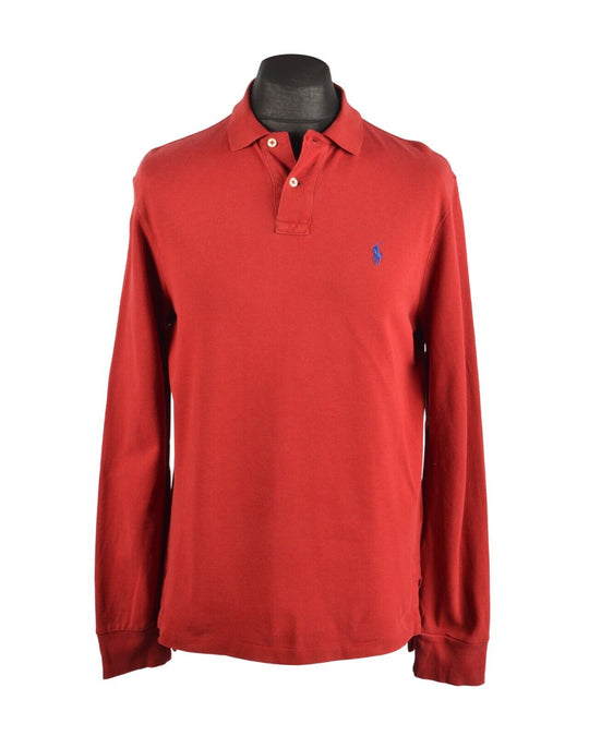 RALPH LAUREN Longsleeve Polo Red Cotton Men's Size L