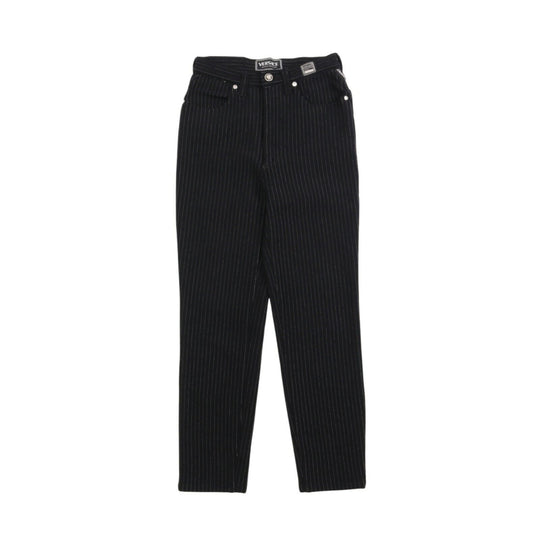 Women's Vintage VERSACE Jeans COUTURE Black Striped Jeans Size 27