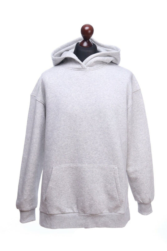 H&M Grey Cotton Blend Hooded Jumper Hoodie Size L