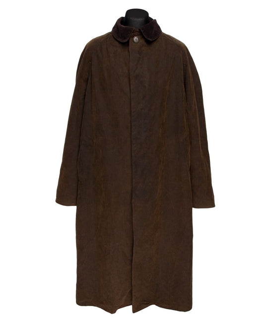 BARBOUR Beauchamp Long Coat Khaki Brown Wax Cotton Mens Jacket Size C44 / 112 cm