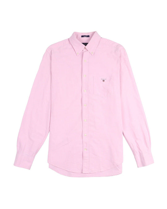 GANT Shirt Pink Oxford Cotton Men's Button-Down Regular Fit Size M
