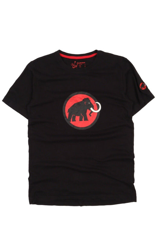 Men's MAMMUT Black Cotton Logo T-Shirt Tee Size s