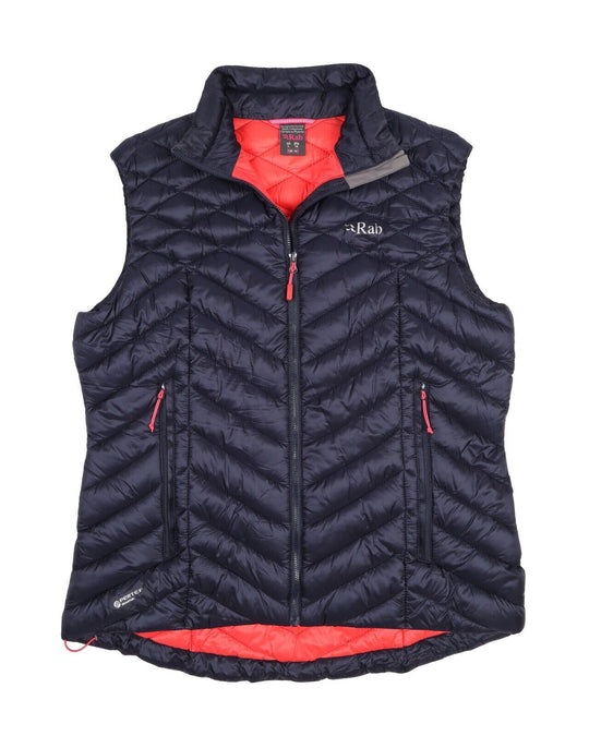 RAB Down Vest Navy Blue Women's Waistcoat Size L US 14 UK