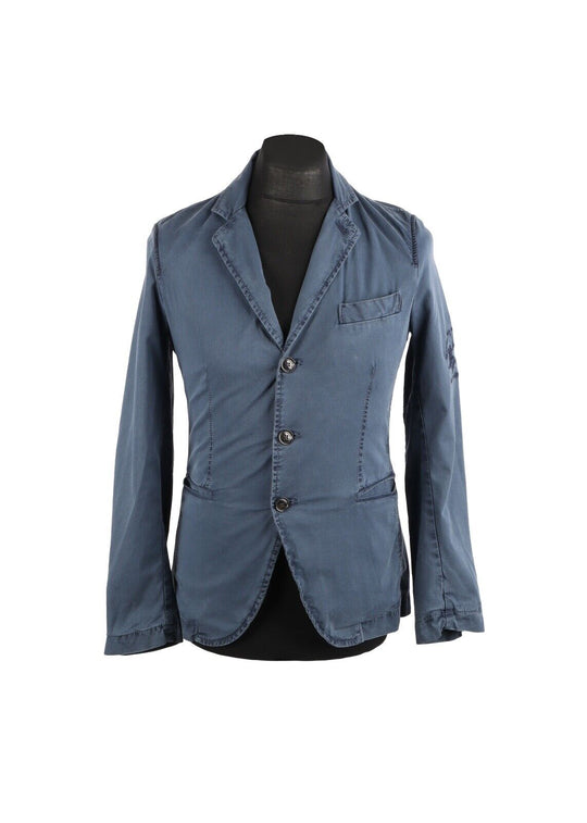 LA MARTINA Blazer Cotton Dyed Blue Men's Sport Coat Size S