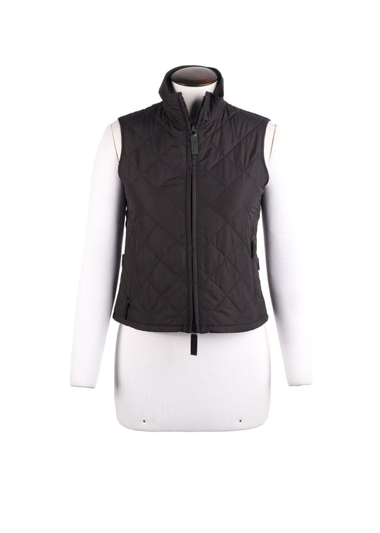BURBERRY Sport Waistcoat Black Quilted Women's Vest Size ~ XS