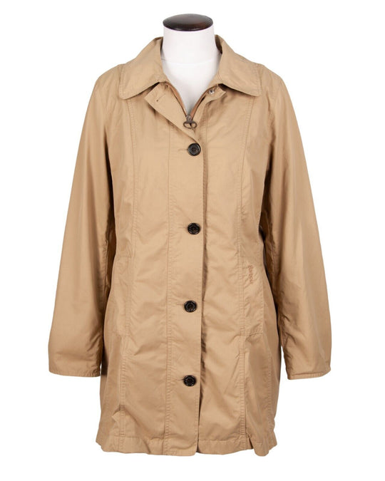 BARBOUR Gaberdine Belsay Jacket Brown Coat Women's Size UK 14 US 10
