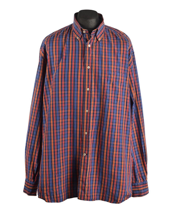 Men's PAUL & SHARK Multicolor Check Cotton Shirt Size 46 / 4XL