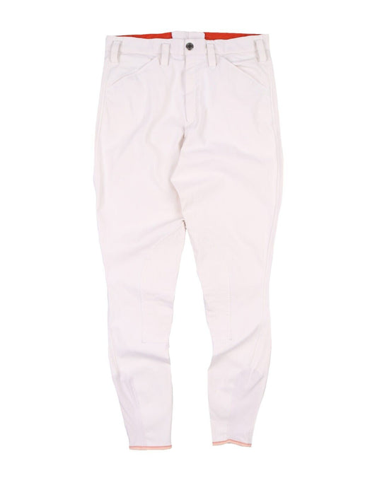 Sellier HERMES Equestrian White Cotton  Men's Riding Pants Size 50 IT