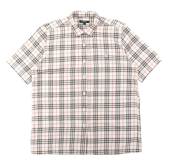 Women's BURBERRY Beige Nova Check Summer Short Sleeve Shirt Size 42