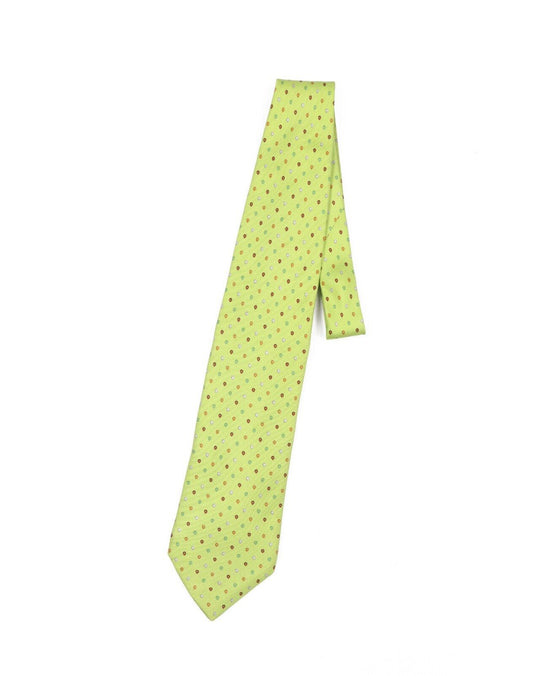 KITON NAPOLI Tie Necktie Green Dotted 100% Silk