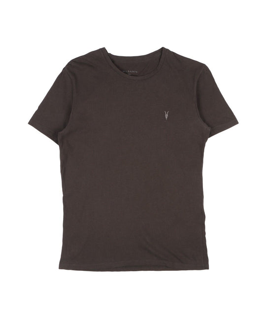 ALL SAINTS T-Shirt Dark Gray Cotton Men's Crew Neck Tee Size S