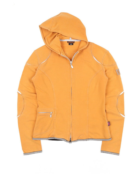 BELSTAFF Yellow Hoodie Cotton Full Zip  Jumper Women's Size 42 IT