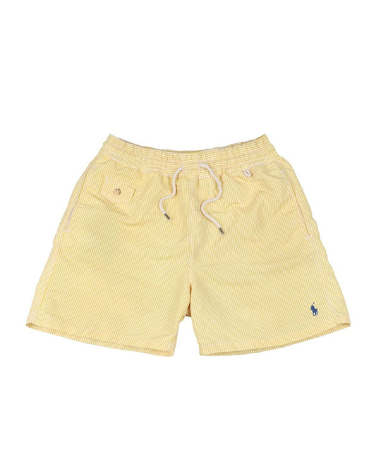 Polo RALPH LAUREN Swim Shorts Yellow Striped Nylon Mens Bermuda Size XS