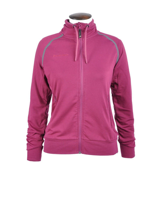 MAMMUT Trovat ML Jacket Violet Gray Band Collar Dri-Release Womens Full Zip XS