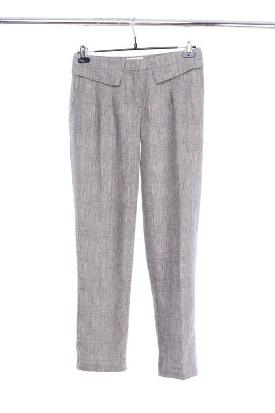 MASSIMO DUTTI Grey Glen Check Casual Pants Size 30 x 30