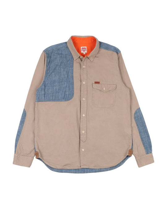 CARHARTT WIP L/s Polk Shirt Gray Blue Denim Cotton Men's Size XL