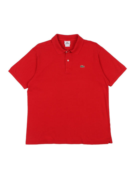 LACOSTE Polo Shirt Red Cotton Button Front Mens Top Size 6